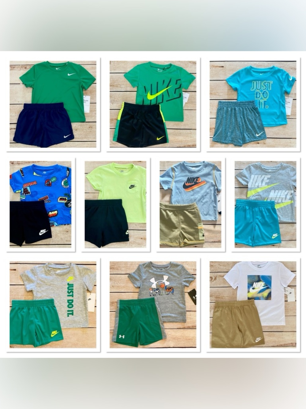 Nike & Under Armour Kids' T-Shirt and Shorts Sets Pick 4 Size 18M NWT